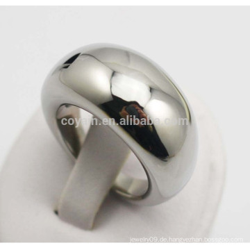 Neue Design Bulgy Edelstahl Uni Silber Ring Frauen